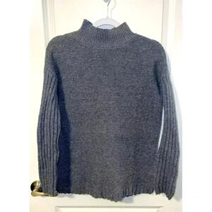 Croft & Barrow Charcoal Gray Turtleneck Ribbed Knit Long Sleeve Sweater M